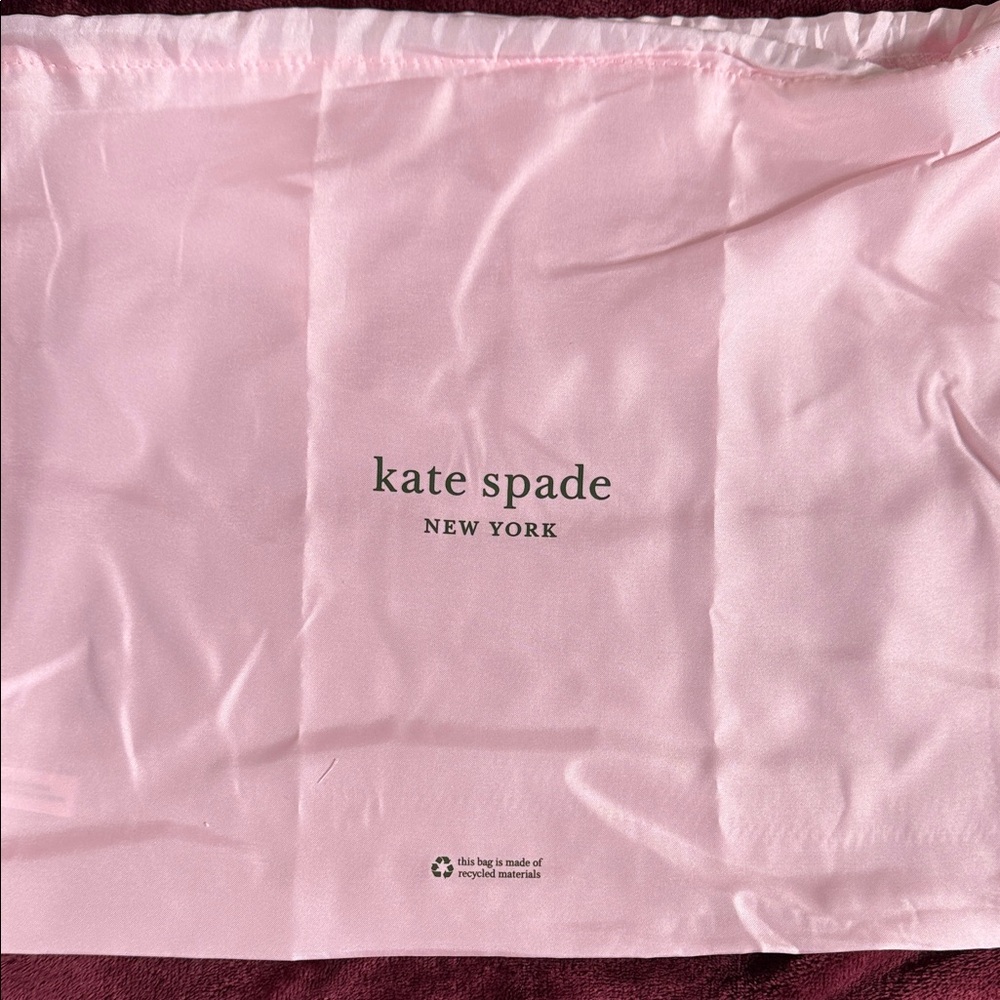NWT Kate Spade Pink Metallic Crinkle Mini Flap Crossbody Silver Chain Clutch - Picture 15 of 15